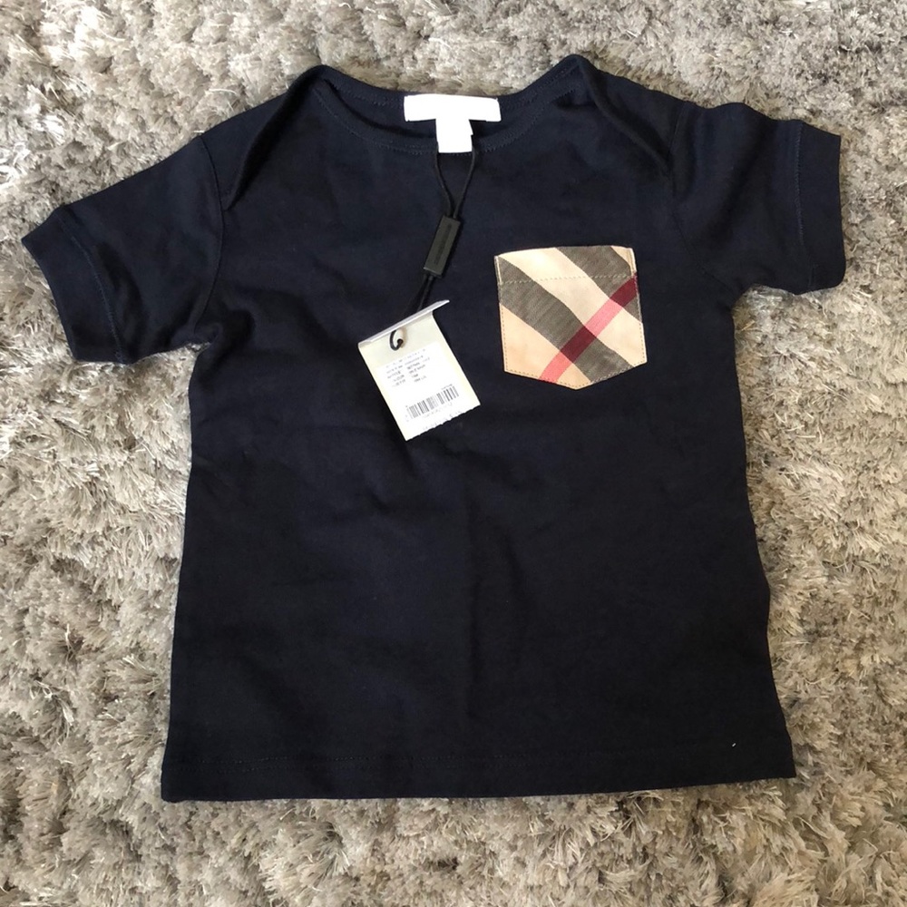 Burberry Baby Callum Check Pocket Tee 18 Months